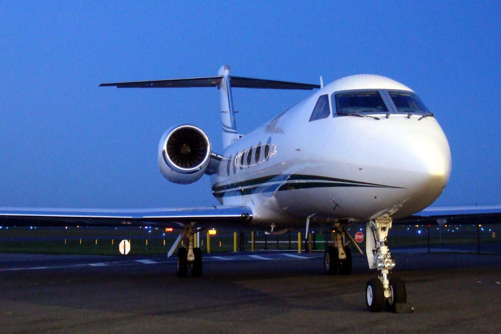 Private Jet on Runway